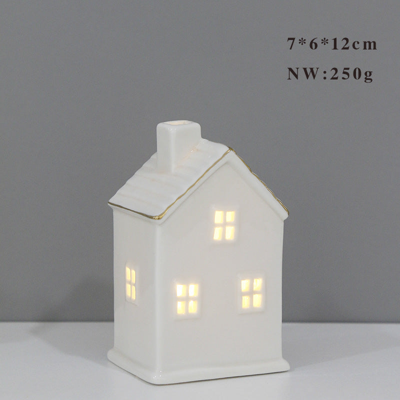 Decorative Ceramic House Lantern Kalsten
