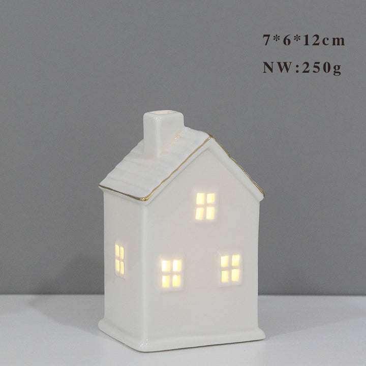 Decorative Ceramic House Lantern Kalsten
