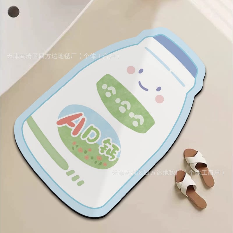 Playful Fruit-Themed Bath Mat