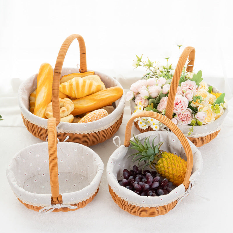 Decorative Round Woven Basket Kalsten