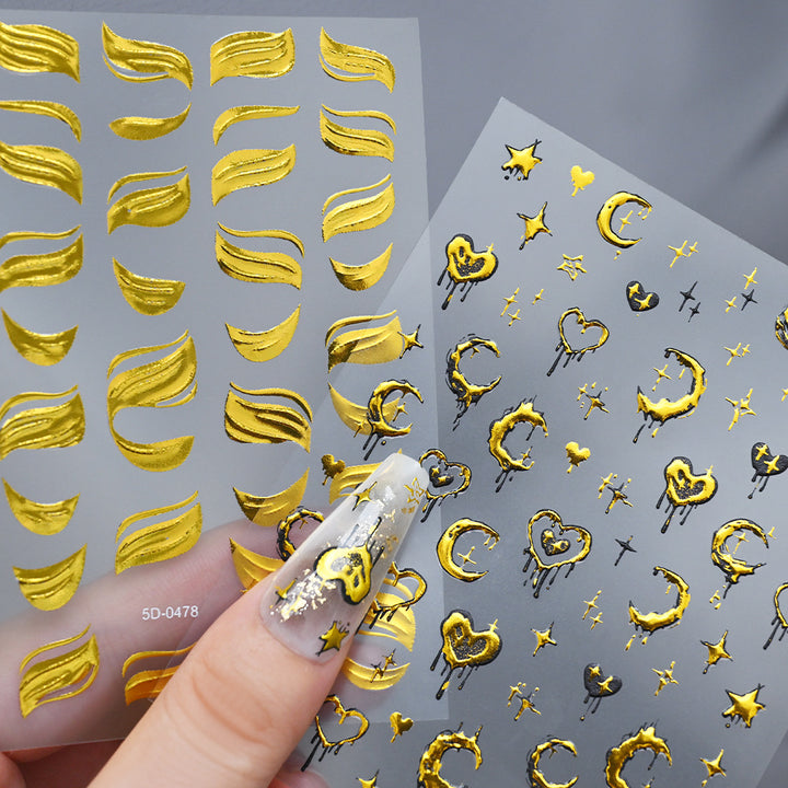 Celestial Themed Nail Art Stickers