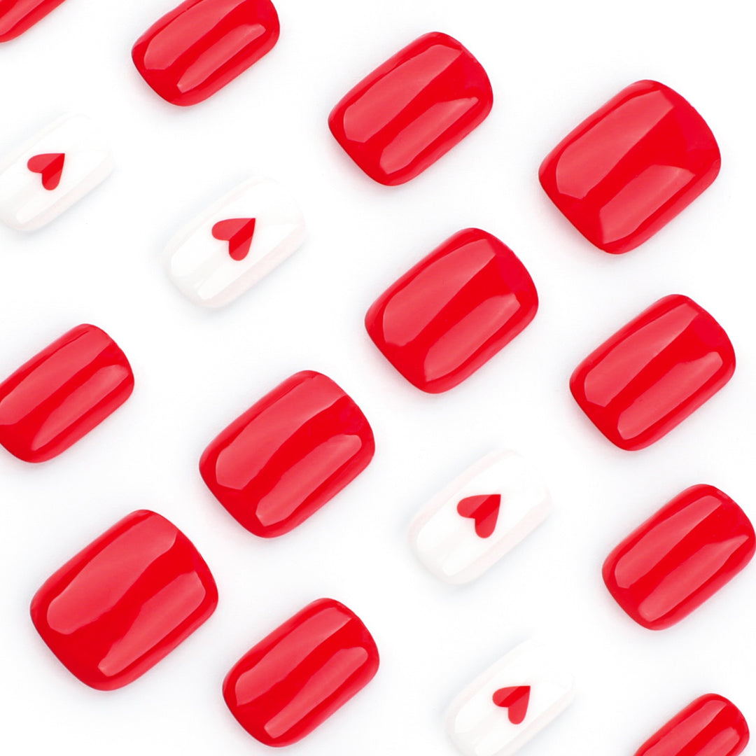 Heart-Themed Press-On Nail Set