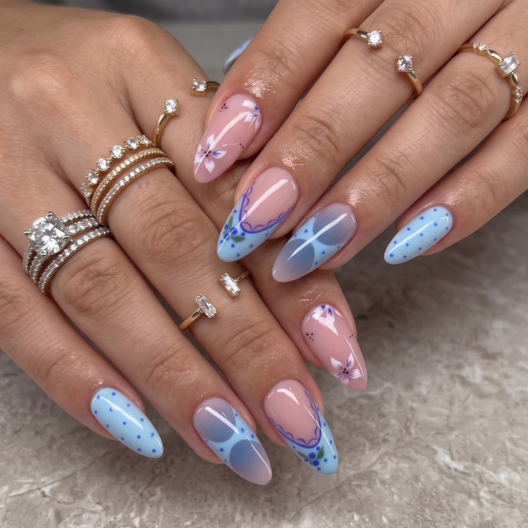 Artistic Press-On Nail Design
