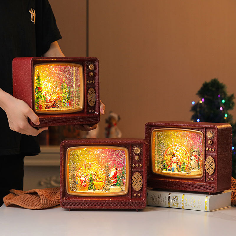 Decorative LED Lantern with Santa Figurine Kalsten