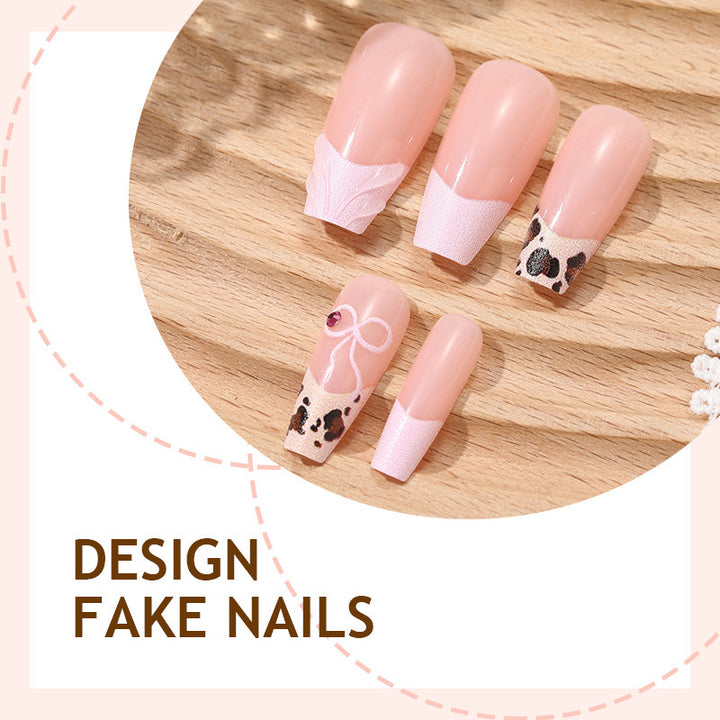 Artificial Nail Set with Cute Panda Design and Gloss Finish Kalsten