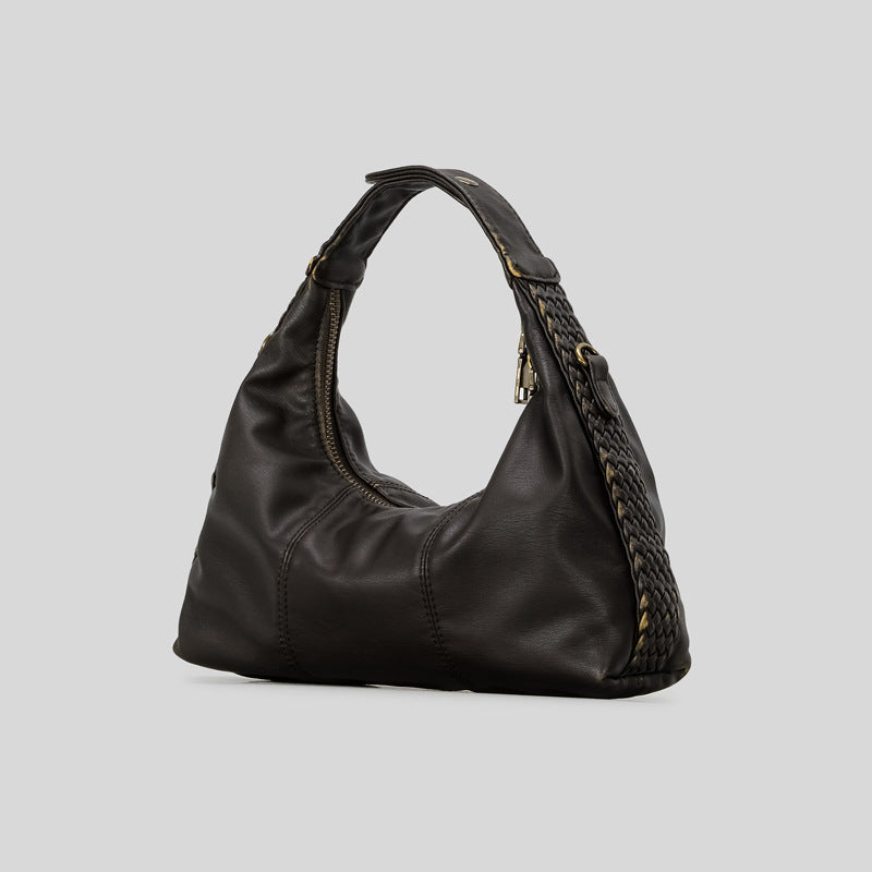 Braided Handheld Leather Bag