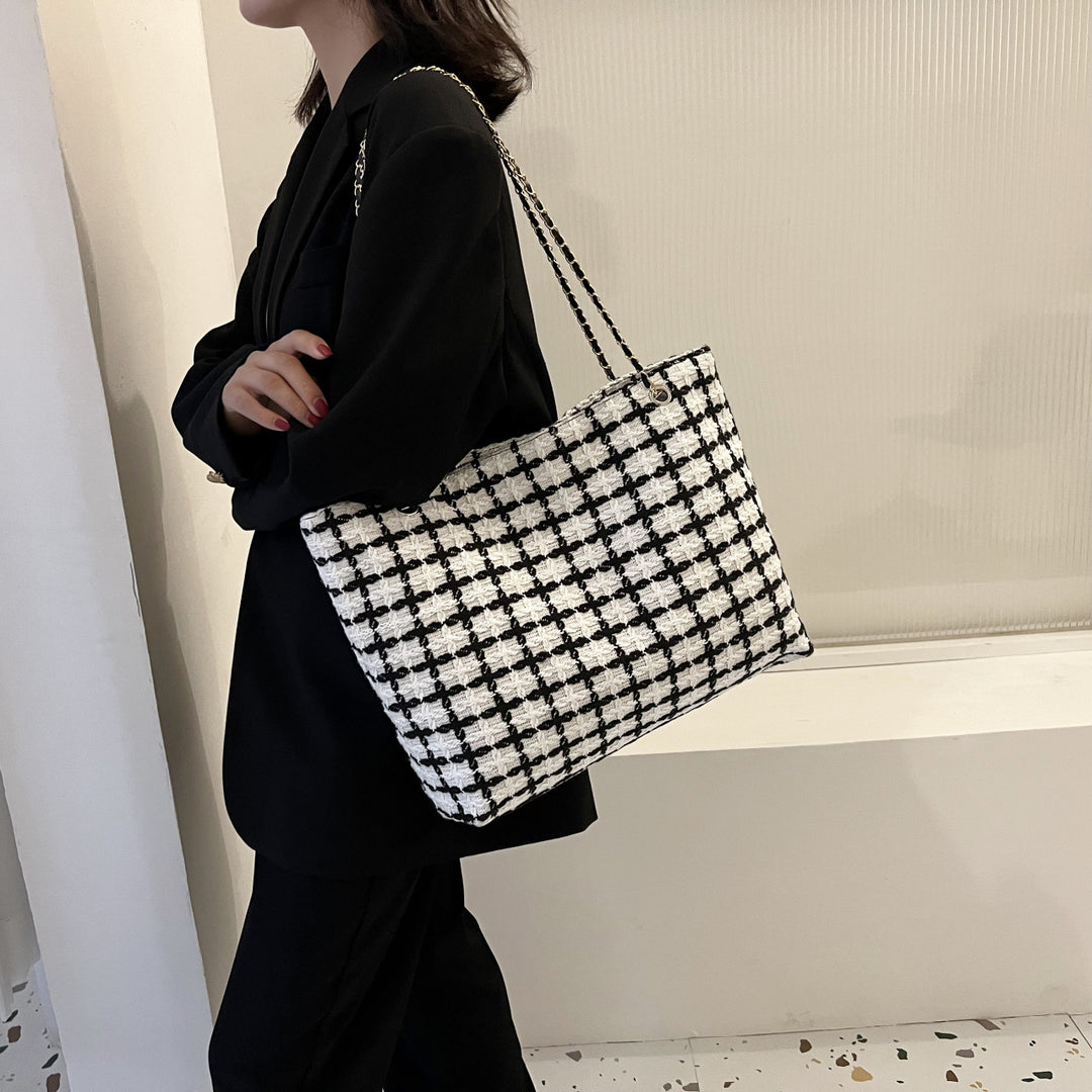 Chic Geometric Pattern Tote Bag