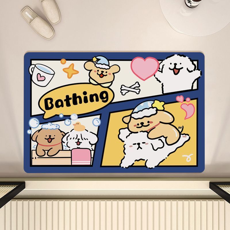 Cartoon-Themed Bath Mat
