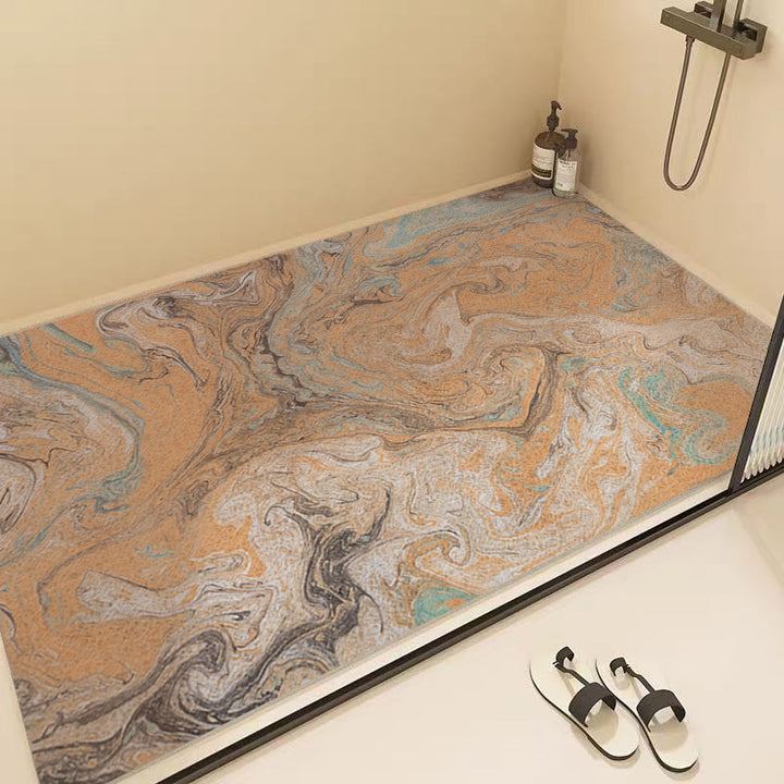 Marble Pattern Shower Mat Kalsten
