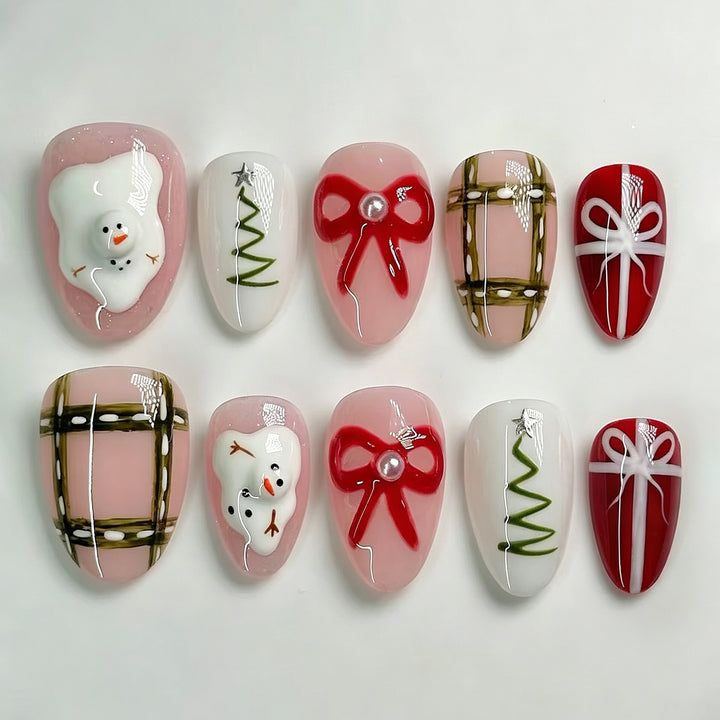 Festive Themed Press-On Nail Art Set Kalsten 1790636457