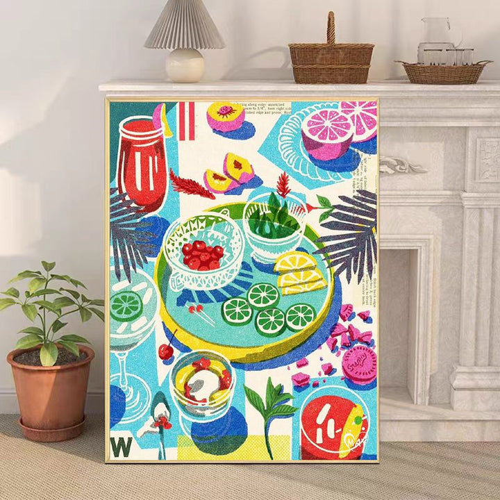 Retro-Inspired Still Life Canvas Art Print Kalsten