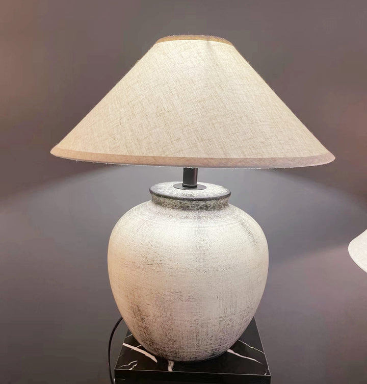 Decorative Table Lamp with Unique Ceramic Base