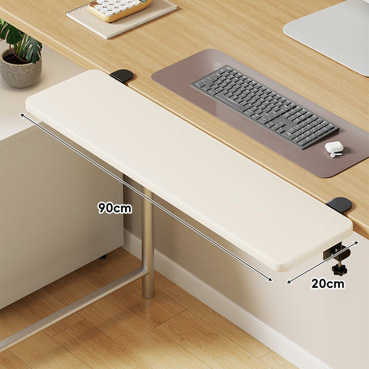 Under-Desk Sliding Keyboard Tray and Desk Extender with Smooth Glide Mount