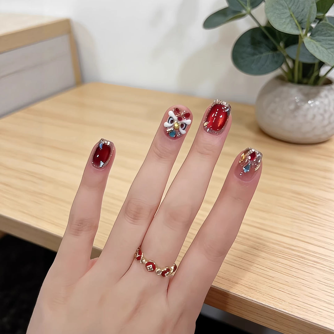 Glittery Articulated Press-On Nails Kalsten