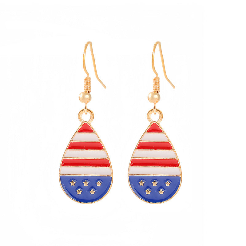 Women nan enamel horseshoe earrings with star motif and fishhook closure Kalsten