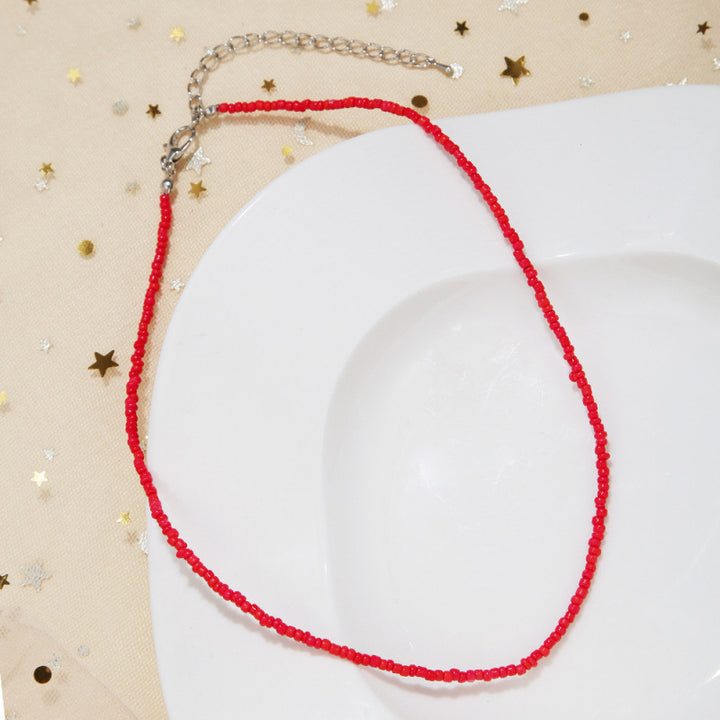 Handcrafted Beaded Choker Necklace Kalsten