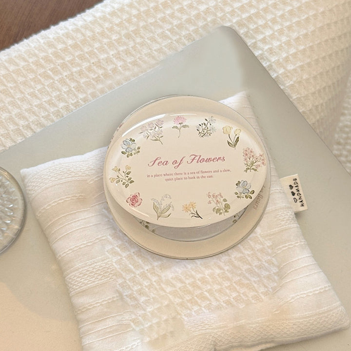 Elegant ceramic coaster with floral design Kalsten