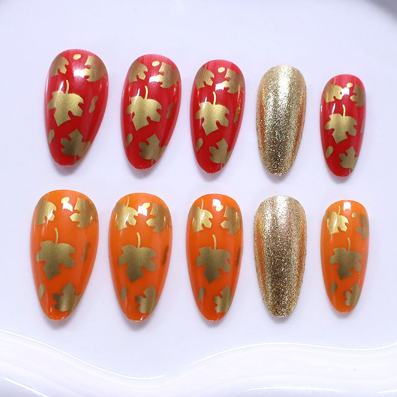 Autumn-Themed Decorative Nail Art Enhancements Kalsten