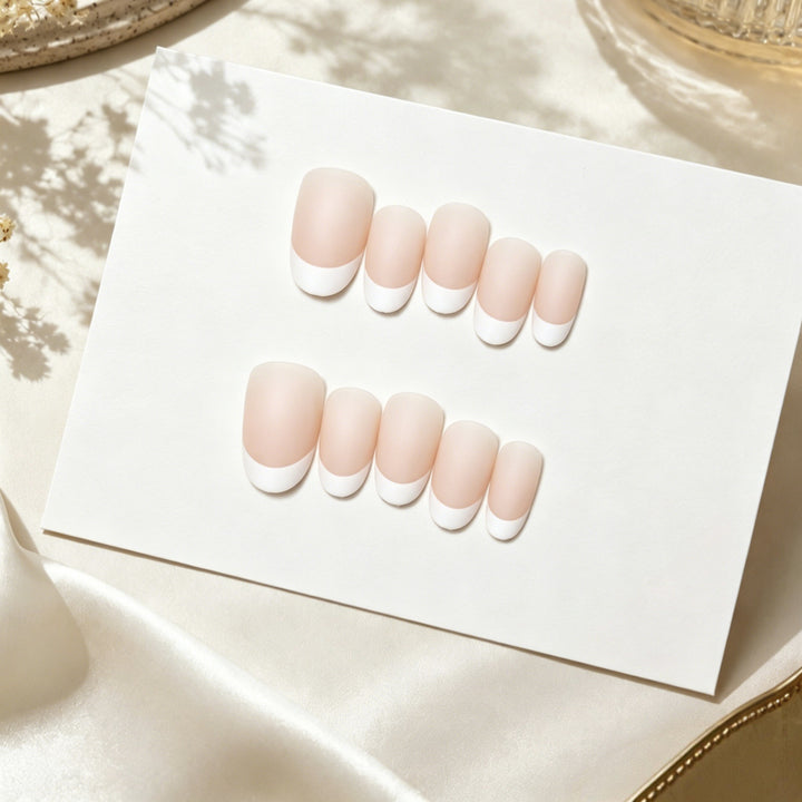 Premium French Tip Press-On Nail Set