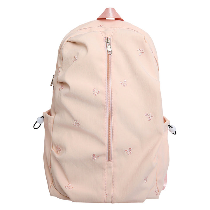 Embroidered Bow Design Backpack kalsten