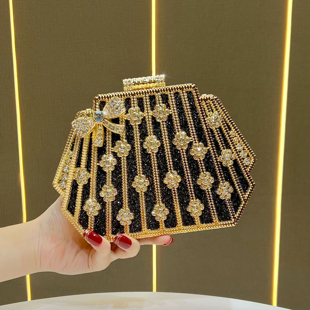 Glamorous Rhinestone-Embellished Evening Clutch