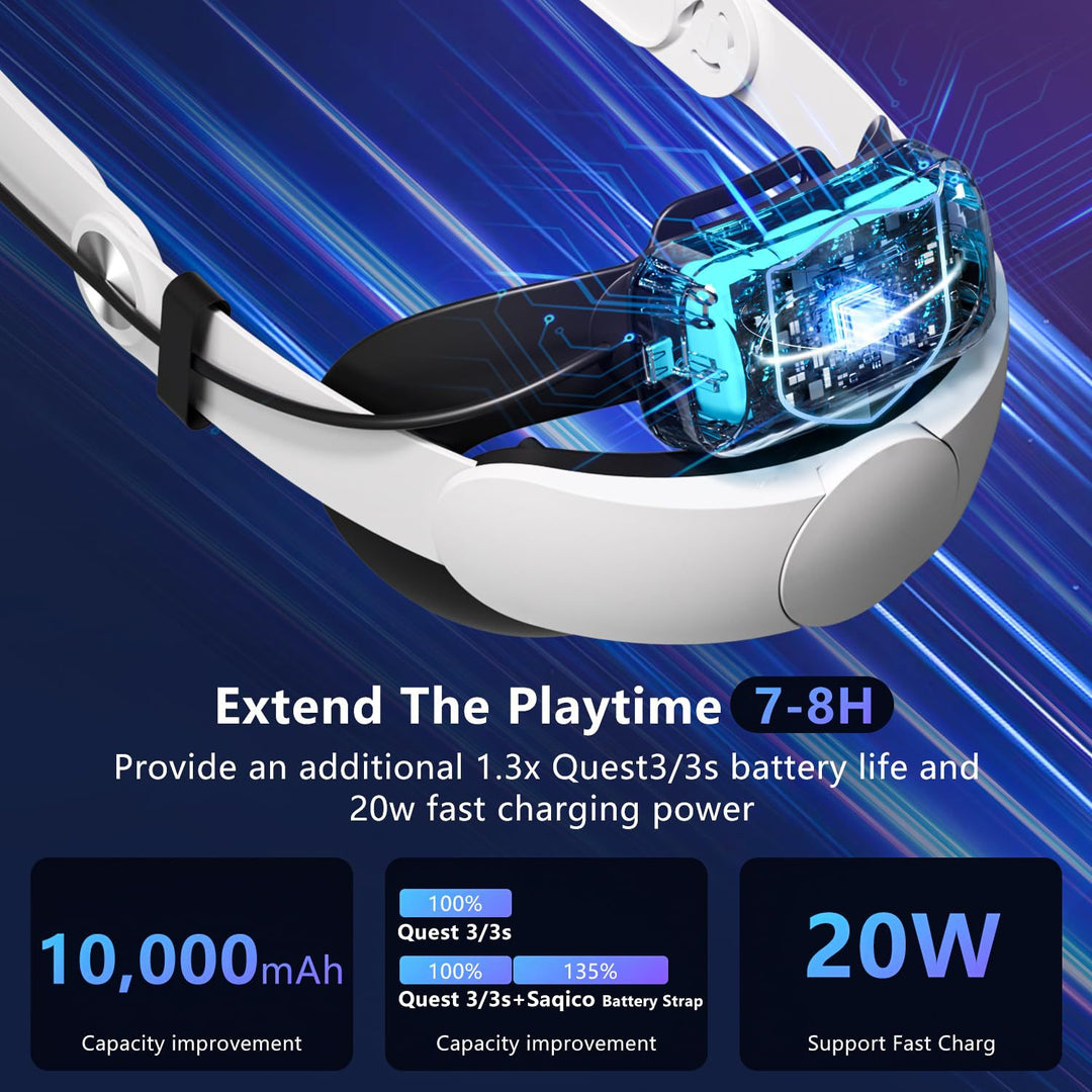VR-Headset with high-performance battery Kalsten