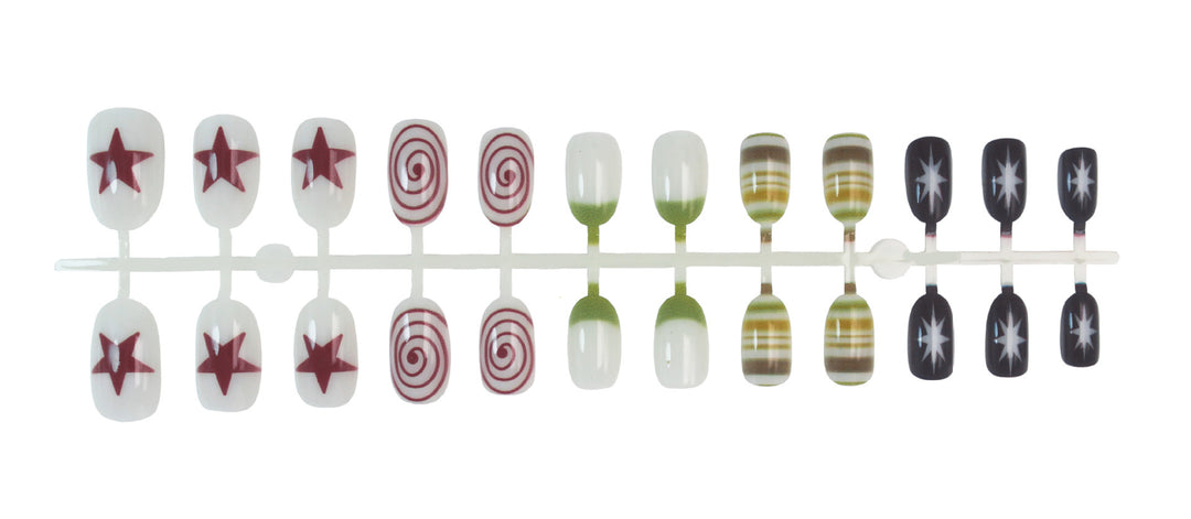 creative nail art set with modern geometric designs Kalsten