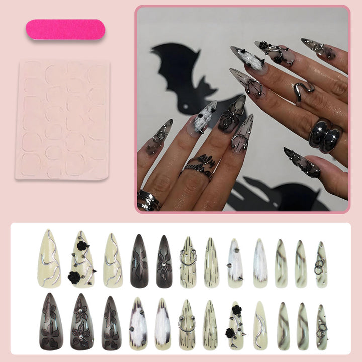 Nail set with creative Halloween motifs and high-quality embellishments Kalsten