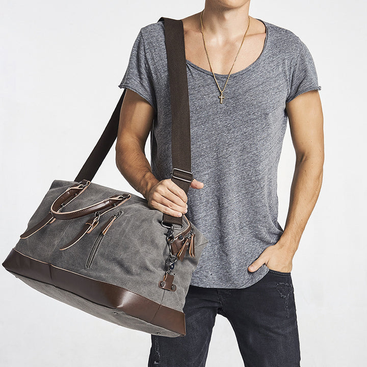 Spacious Travel Bag Made of Sturdy Canvas and Leather Kalsten