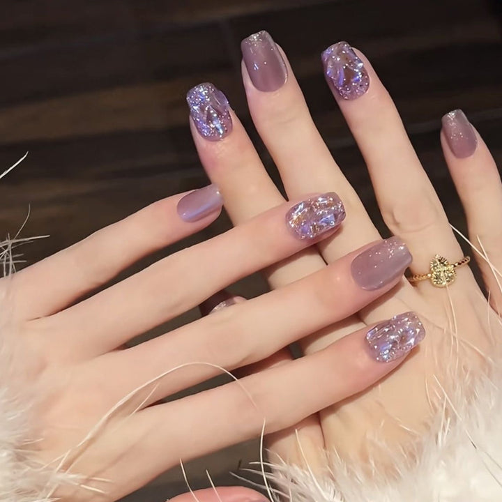 Sparkling Acrylic Press-On Nail Set Kalsten