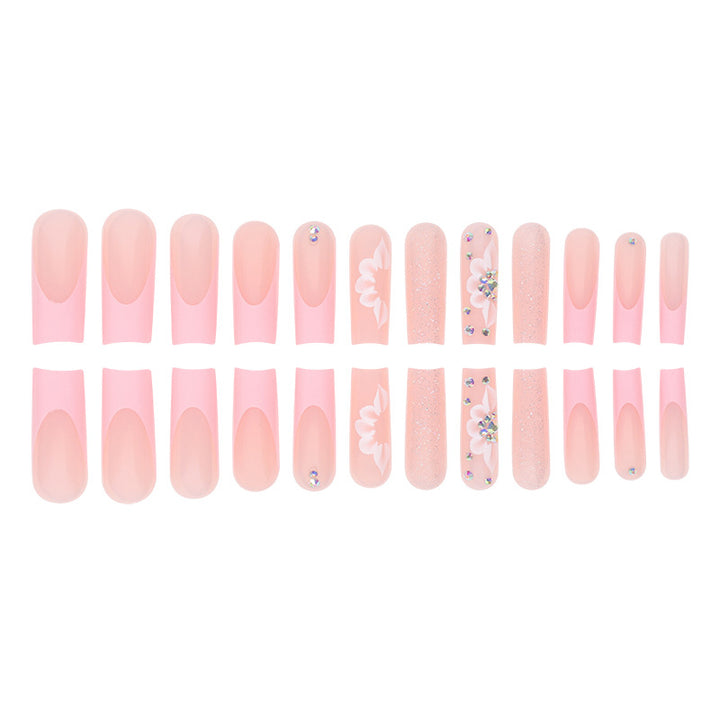 Glamorous Floral Press-On Nail Set Kalsten