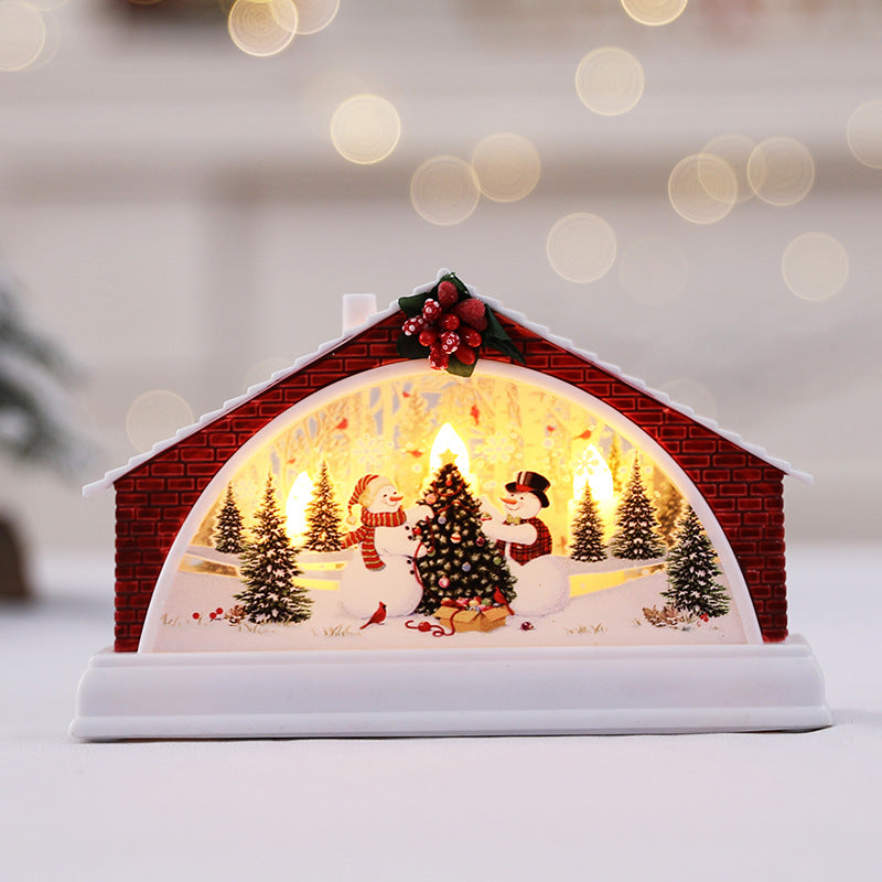 Decorative Lighted Christmas Village Scene