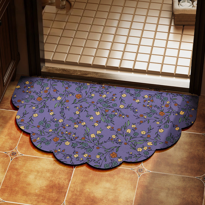 Decorative Floral Area Mat for Indoor Spaces