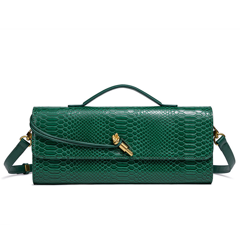 Embossed Snake Print Evening Clutch Kalsten