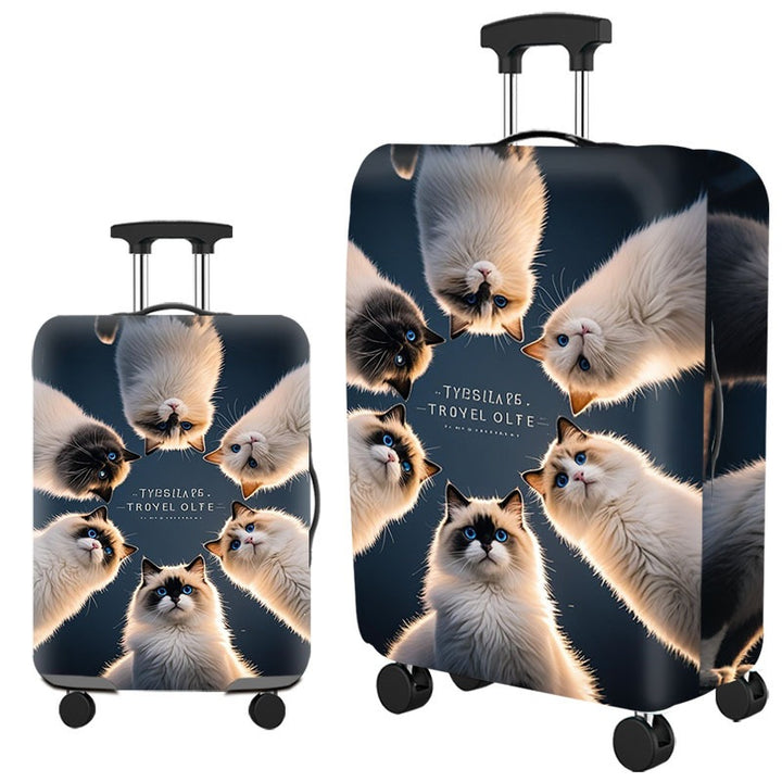 Artistic Cat-Themed Hard Shell Suitcase Kalsten