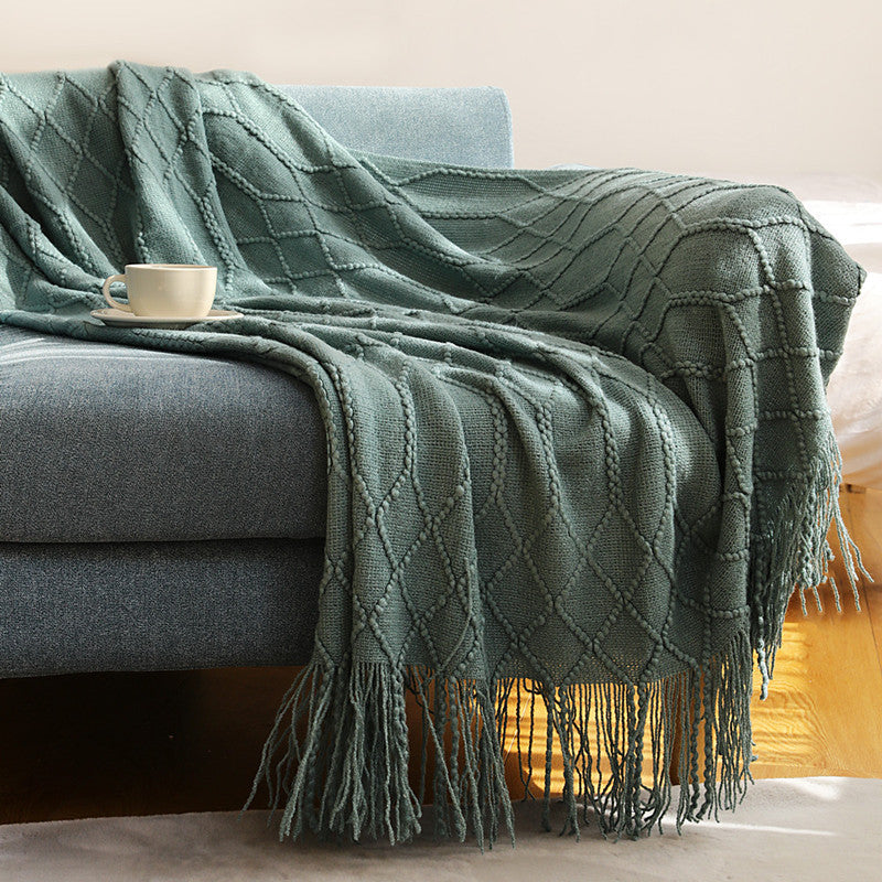 Ladies stylish throw blanket with textured design Kalsten
