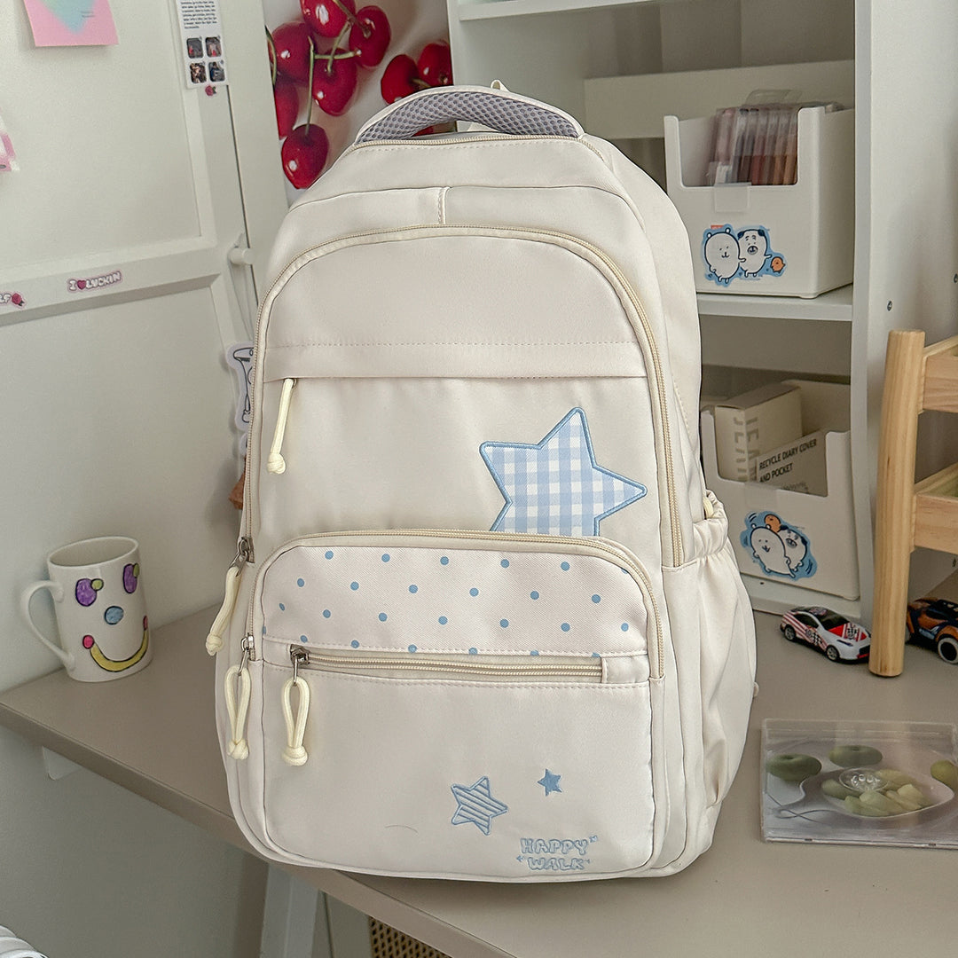Playful Star-Embellished School Backpack Kalsten