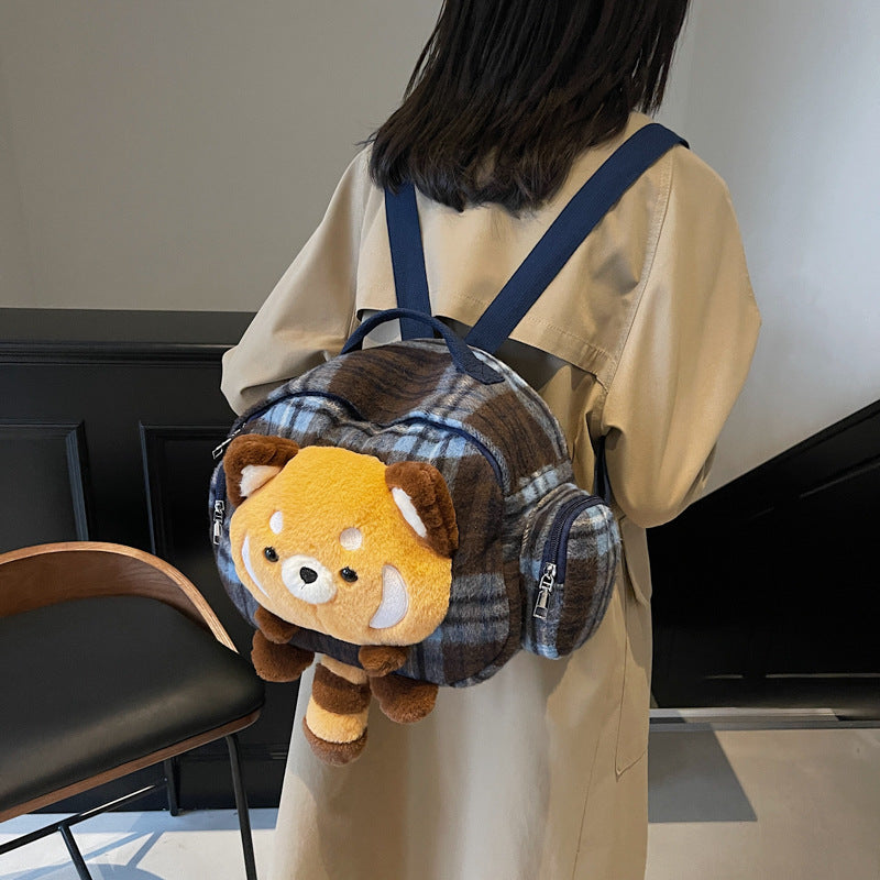 Plush Animal-Themed Mini Backpack