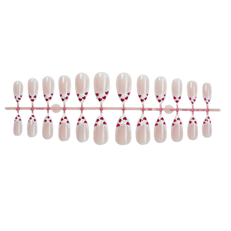 Artificial nail set with stylish flower and lace embellishments Kalsten