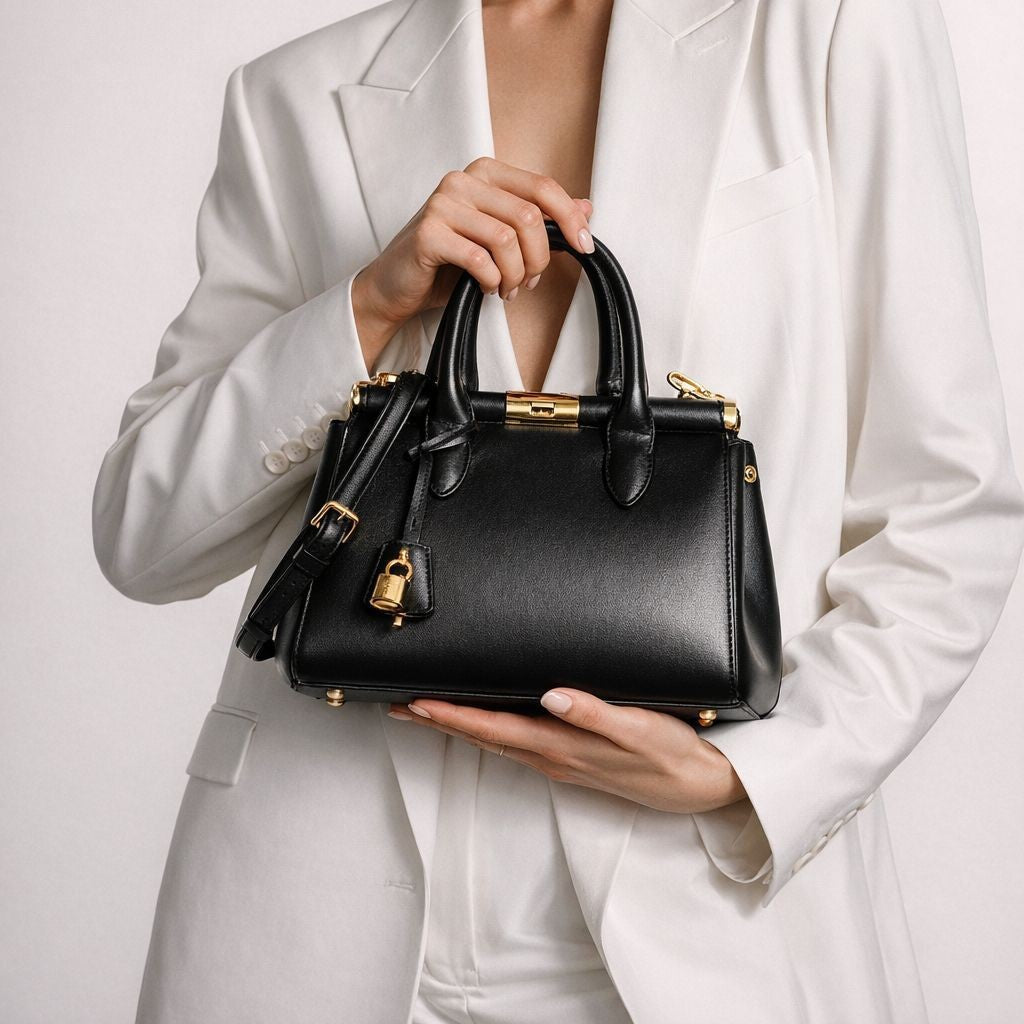 Structured Leather Handbag