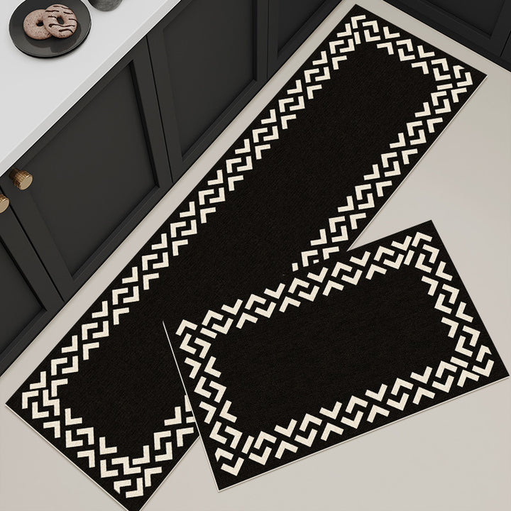 Modern Geometric Kitchen Runner Mat for Home