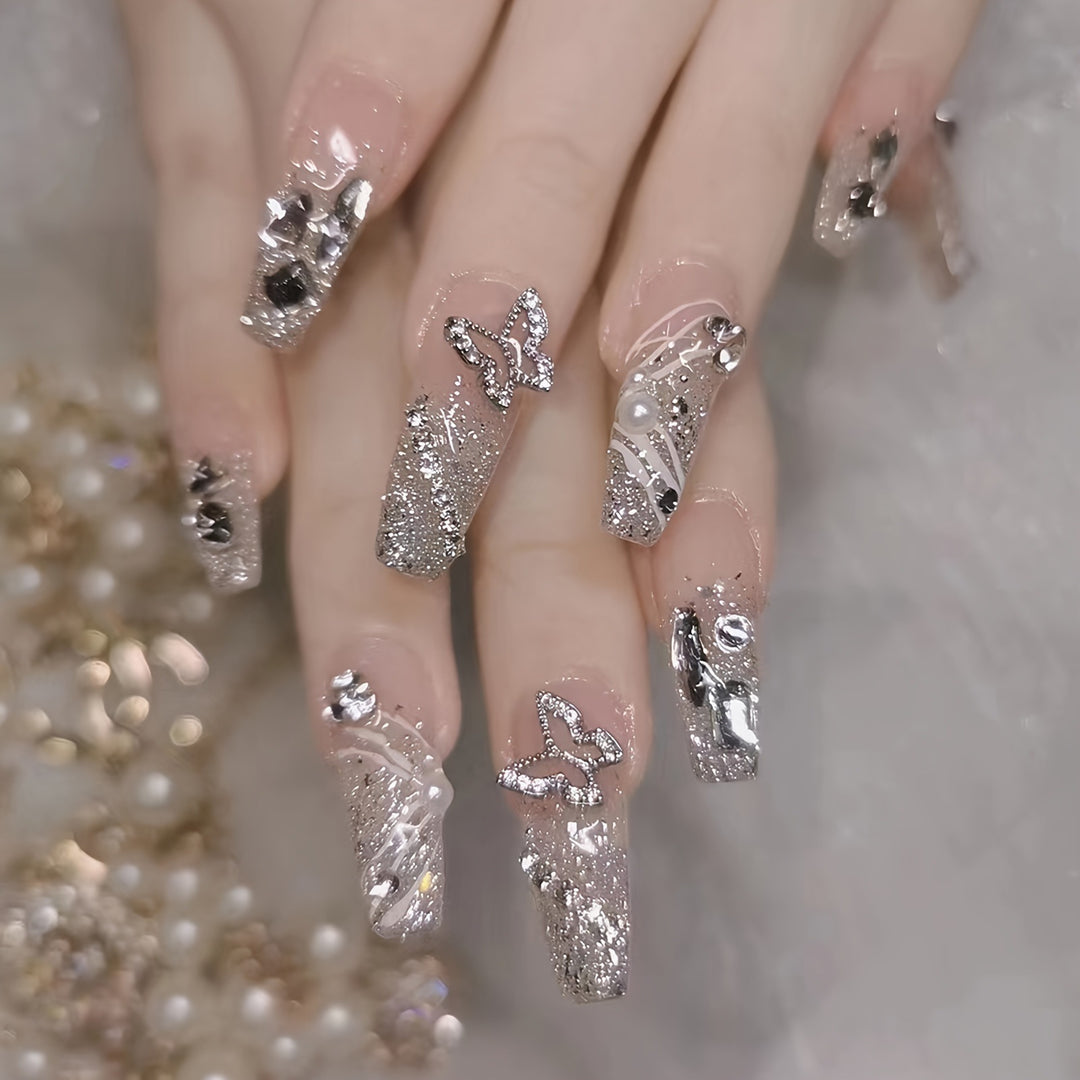 Ombre Press-On Nails with Glossy Finish Kalsten