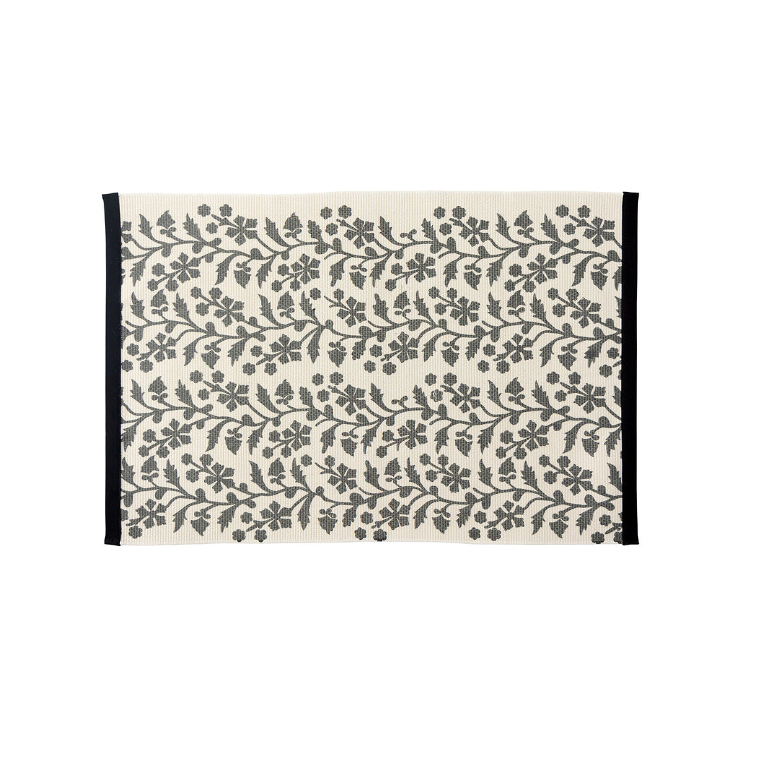 Decorative jacquard table runner with floral weaving texture and reinforced edge