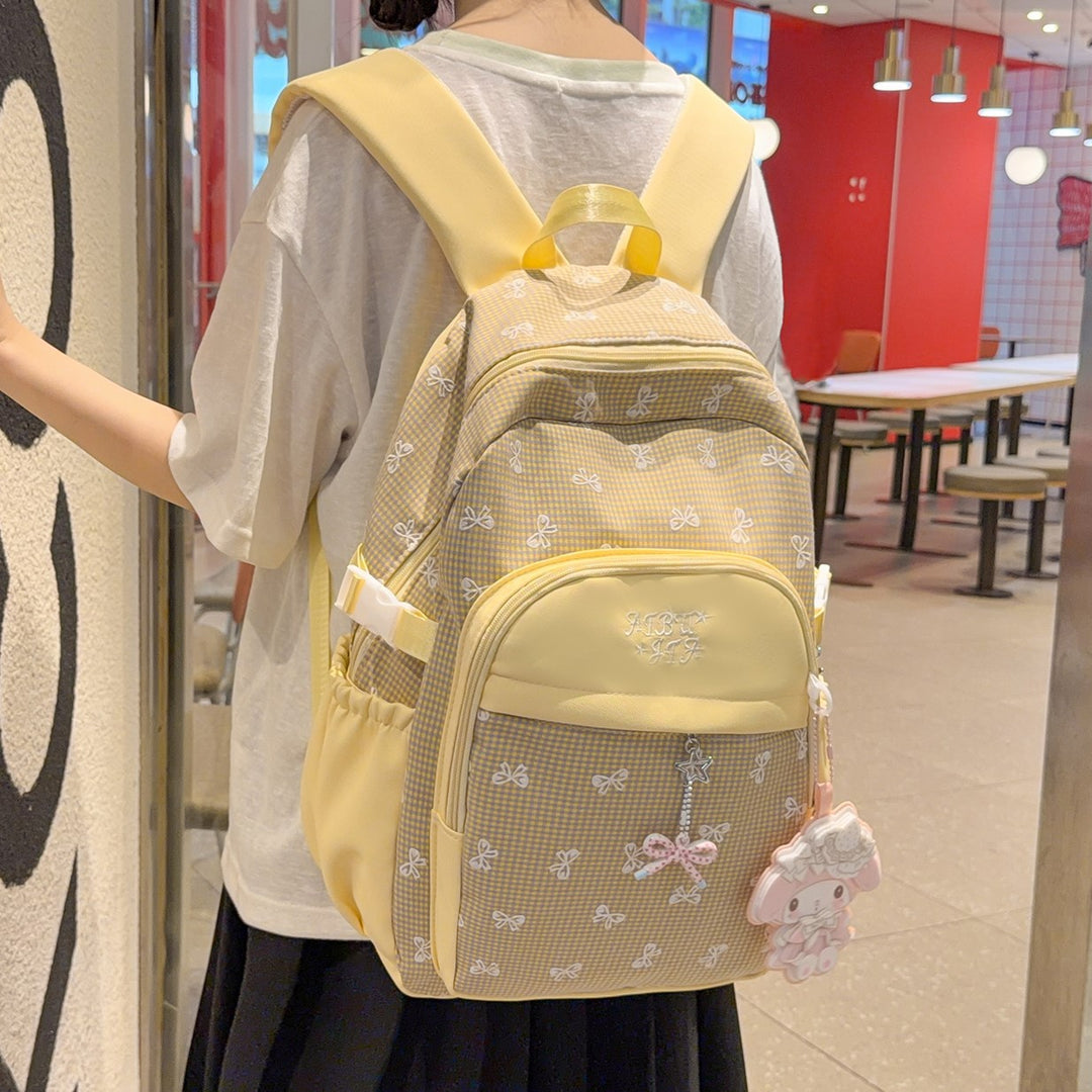 Stylish Checker Patterned Backpack Kalsten
