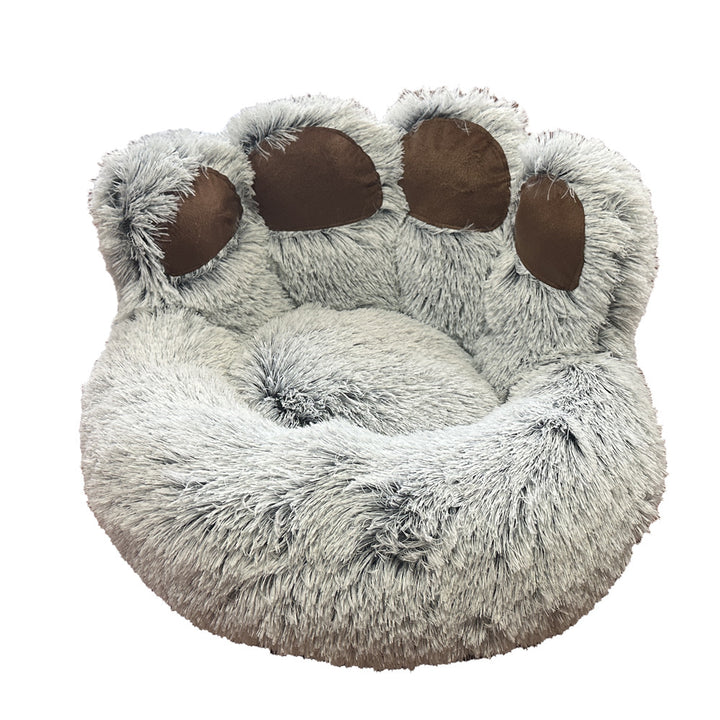 Plush Paw-Shaped Dog Bed