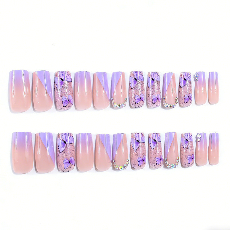 Decorative Butterfly Acrylic Nail Enhancements Kalsten