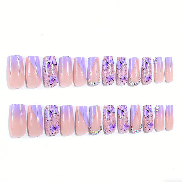 Decorative Butterfly Acrylic Nail Enhancements Kalsten
