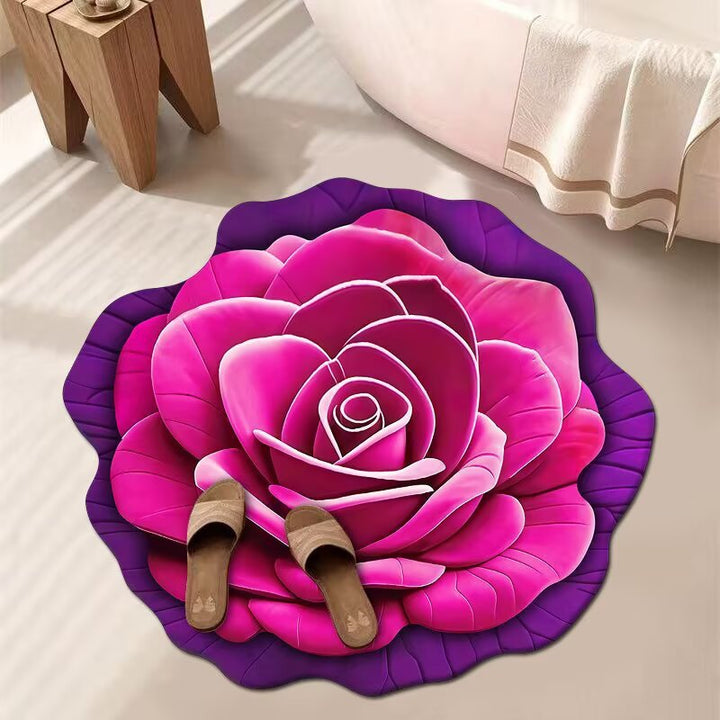 Artistic Floral Bath Mat