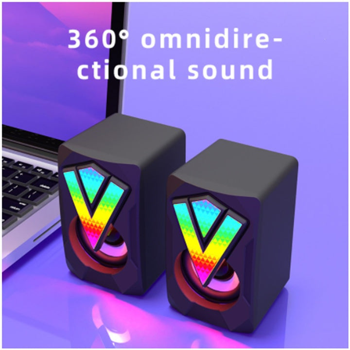 360-Degree RGB Desktop Speakers with Omnidirectional Sound Kalsten