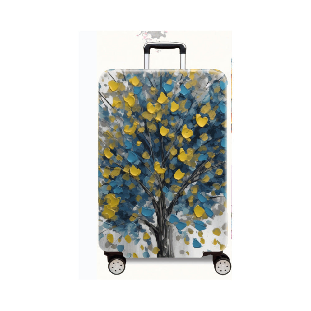 Women's Hard Shell Suitcase with Modern Expressionist Art Design Kalsten